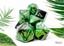 Polyhedral 7-Dice Set CHX26439 - Gemini Black-Green/Gold